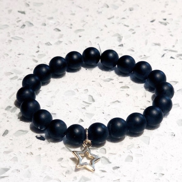 Mala Bracelet Black Onyx Star Meditation Healing 6 - Picture 2 of 2